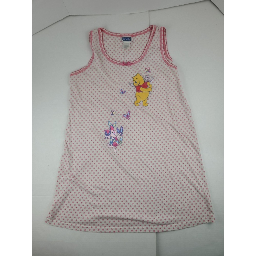 Vintage Winnie the Pooh Sleeveless Night Gown Sleepwear Pooh Piglet Size‎ M Top